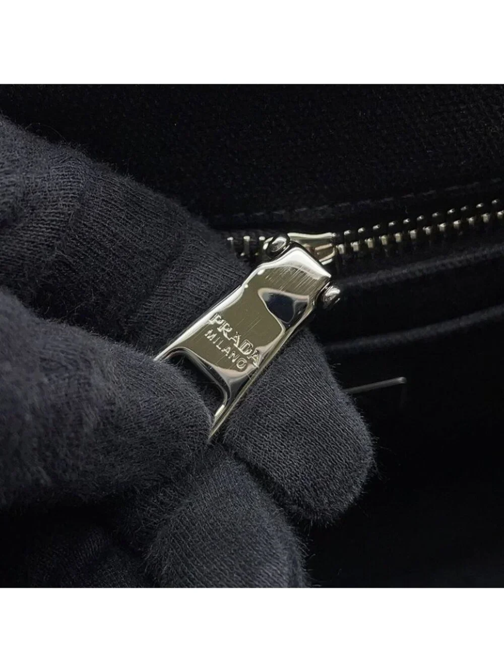 ★SOLD★ Prada Tote Canapa Canvas Black - Picture 9 of 10